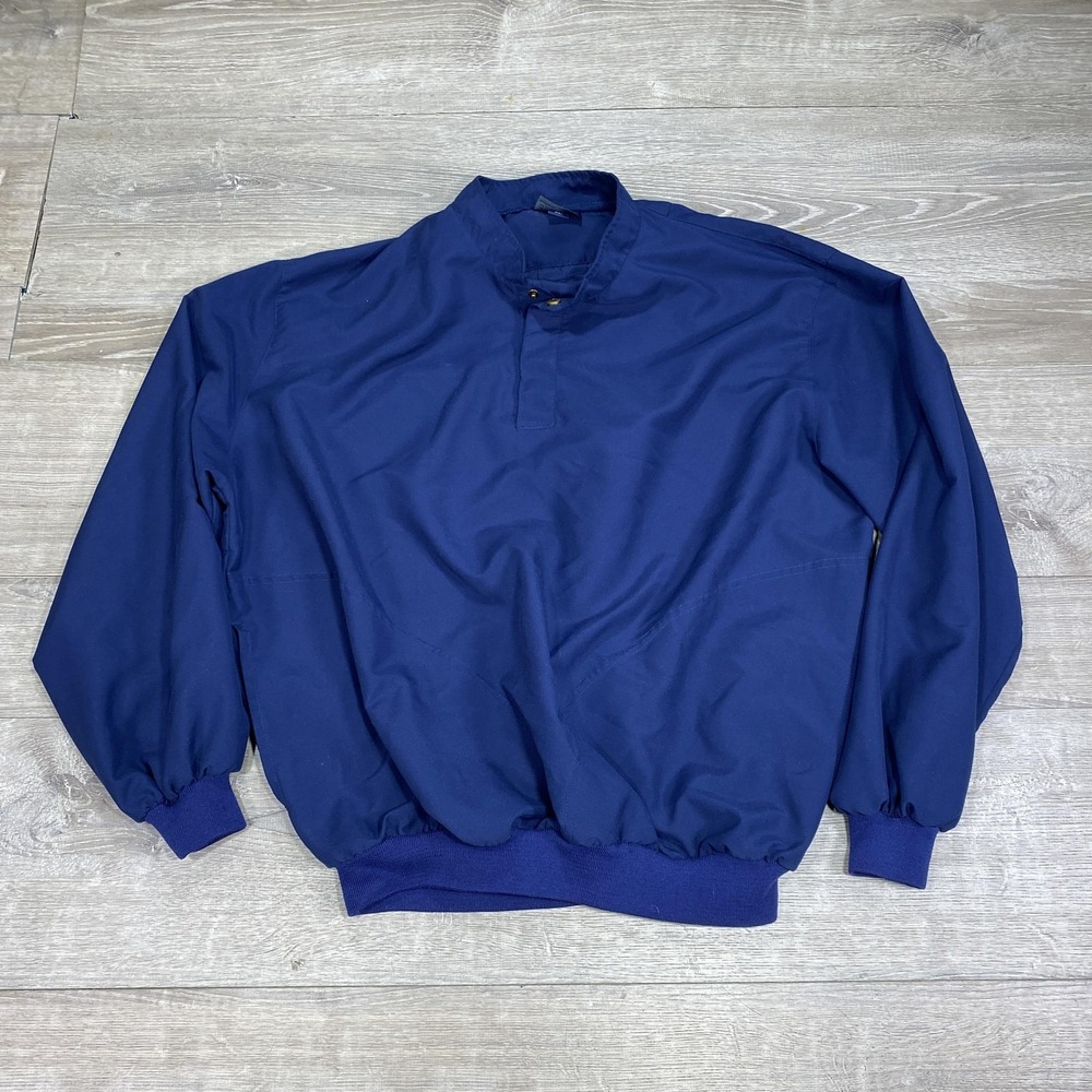Sunderland Of Scotland Jacket Mens XL Blue Microfiber Golf Windbreaker Pullover